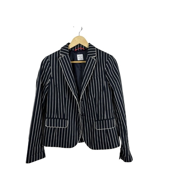 Gap Women’s The Academy Blazer in Navy/White Stripe Size 4 - Picture 4 of 9